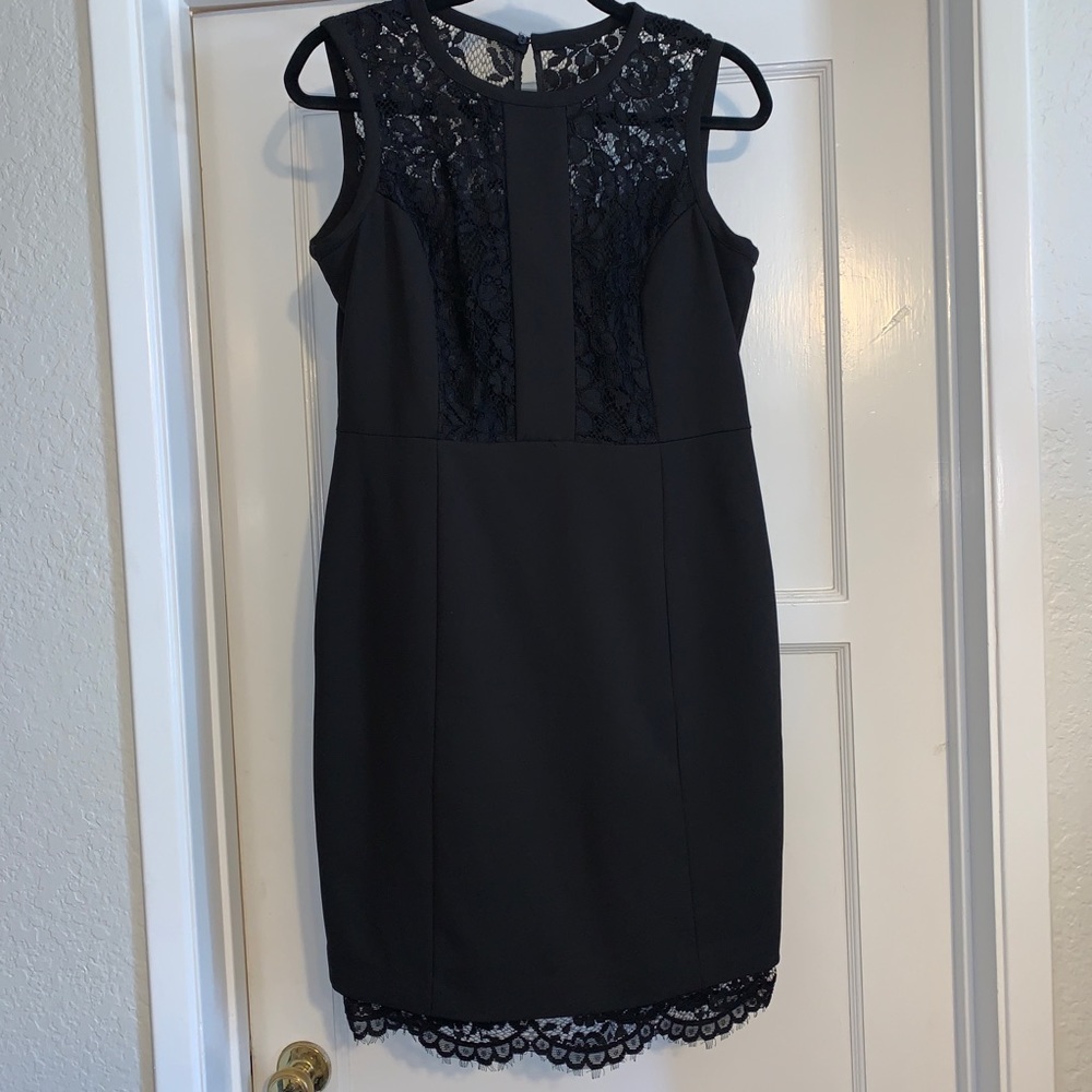 Black dress with lacy front and back
